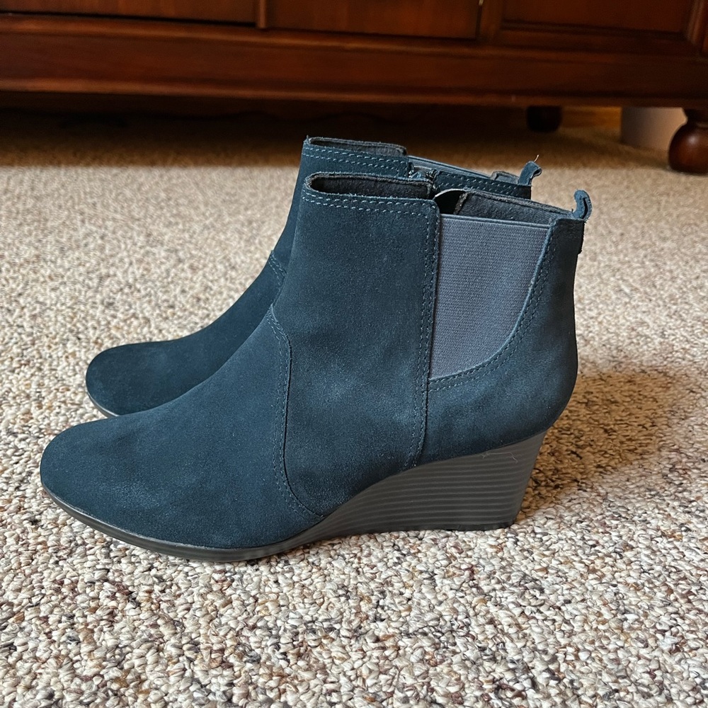 Clarks Suede Ankle Booties